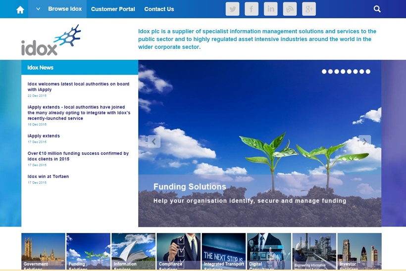 Information Management Solutions and Services Provider Idox Now Included on the G-Cloud 7 Digital Marketplace