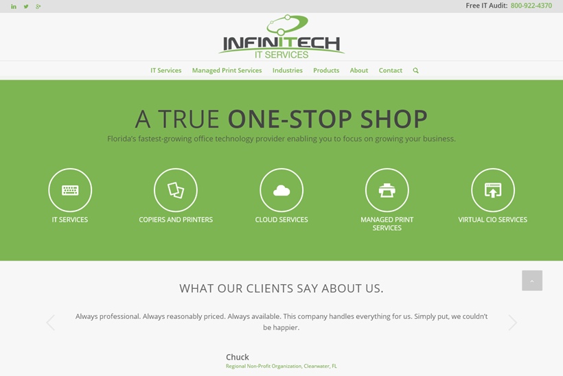 Managed IT Services Provider Infinitech Launches New Responsive Website Design