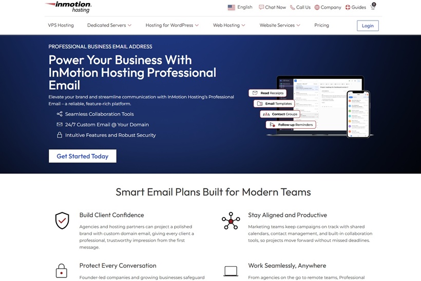InMotion Hosting Launches Professional Email for Businesses