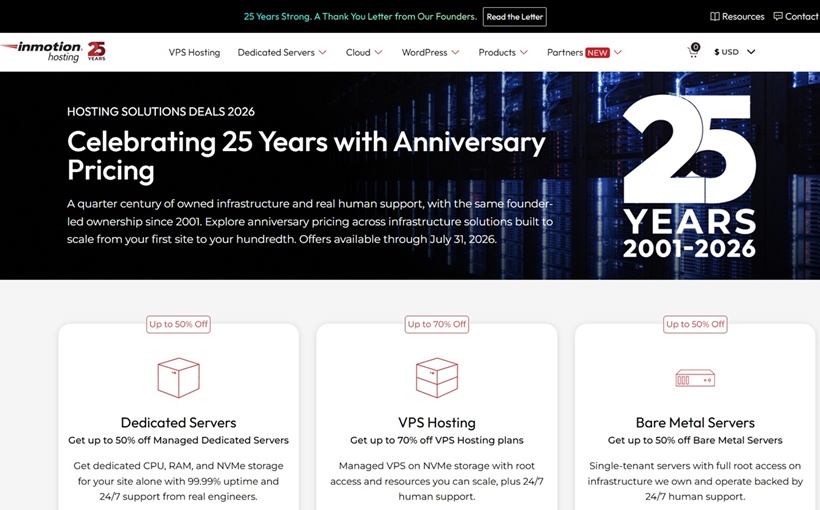 InMotion Hosting Celebrates 25 Years of Independent, Founder-Led Growth