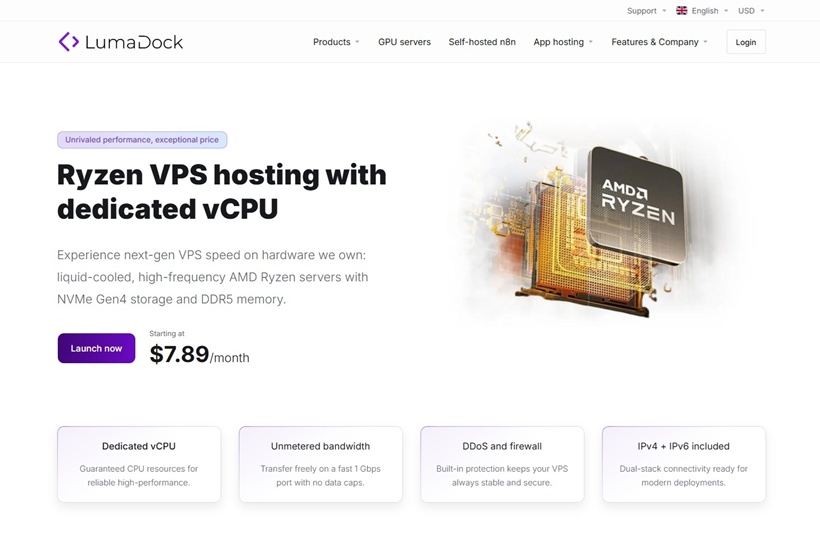 LumaDock Unveils High-Performance AMD Ryzen Dedicated VPS Line