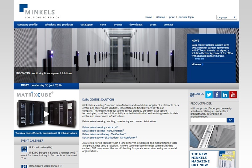 Data Center Infrastructure Supplier Minkels Signs Agreement with Data Center Integrator ICTroom