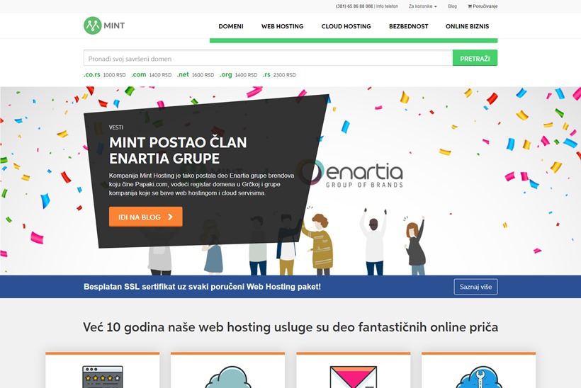 Shared and Cloud Hosting Provider Mint Hosting Now Part of the Enartia Group