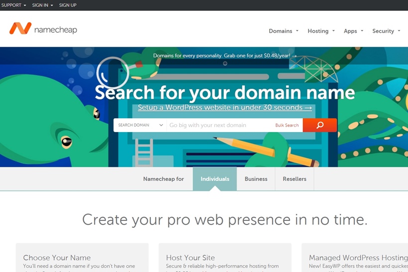 Domain Registrar Namecheap Launches EasyWP