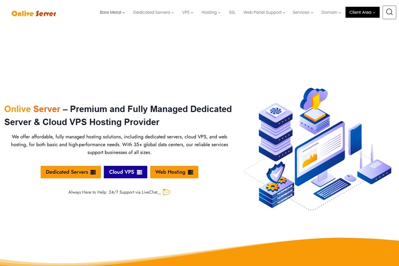 Onlive Server Launches High-Performance UK Dedicated Servers with Intel & AMD Options, Unlimited Traffic, and SSD/NVMe Storage