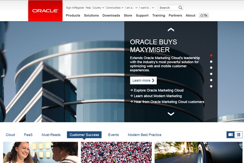 Global Computer Technology Company Oracle to Acquire Cloud-based Software Provider Maxymiser
