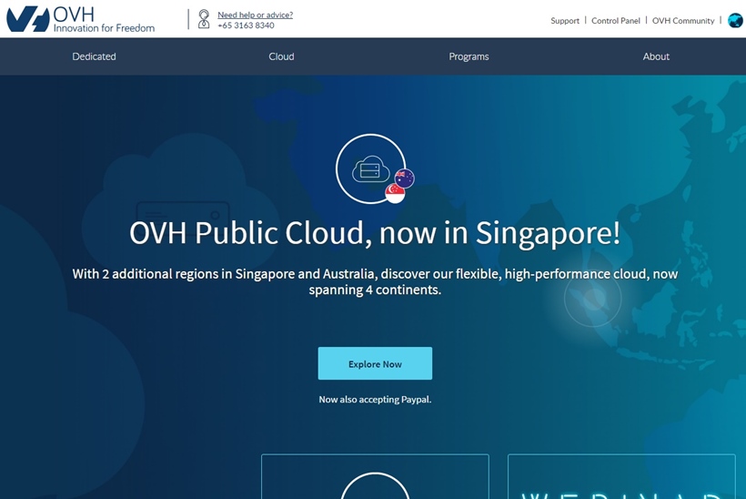 French Cloud Provider OVH Announces Launch of Public Cloud in Singapore and Australia