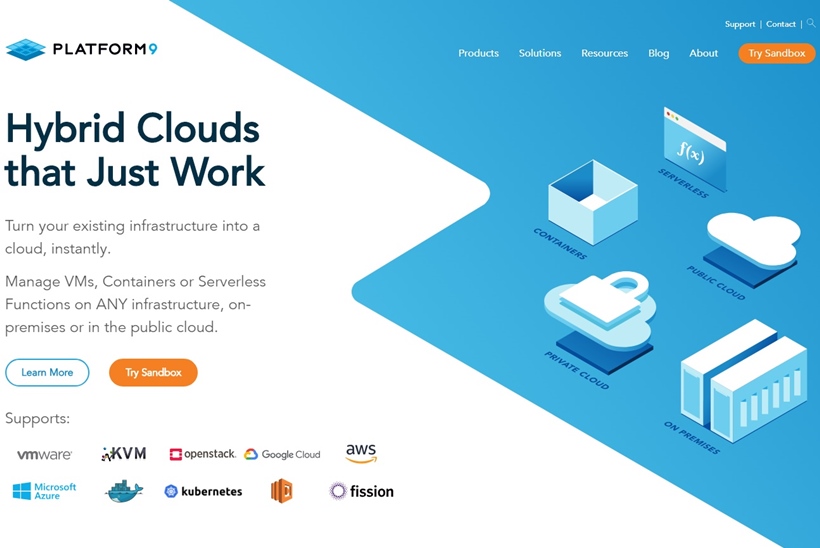SaaS-managed Hybrid Cloud Solutions Provider Platform9 Announces Managed Kubernetes on VMware