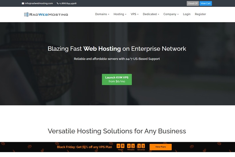 Rad Web Hosting Announces Black Friday and Cyber Monday Special Offers on Hosting and VPS Servers