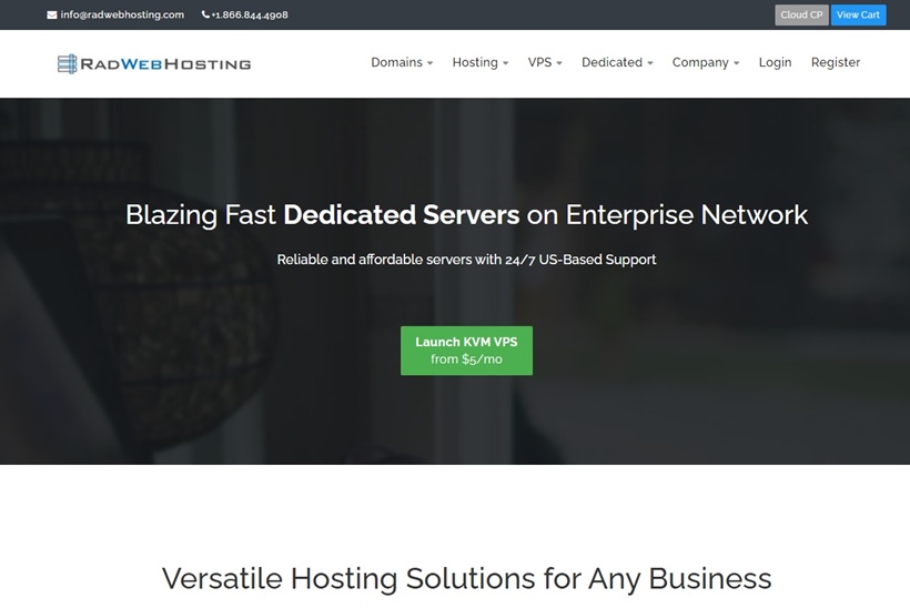 Rad Web Hosting Launches Enterprise-grade Cloud VPS Services