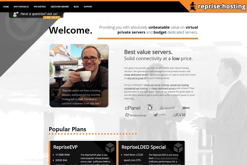 Hosting Provider Reprise Hosting Five Years in Dedicated Servers Business