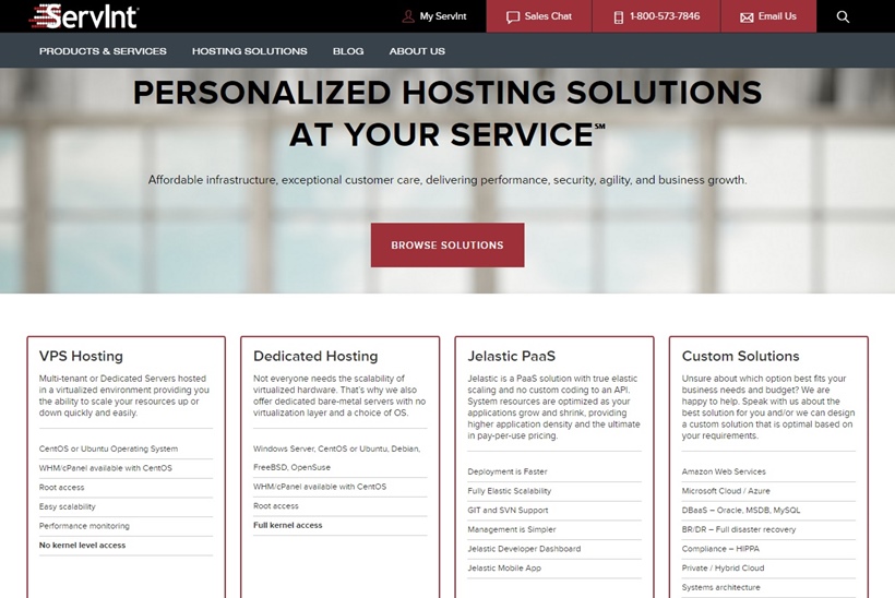 Cloud Services Provider ServInt Announces New Hosting Options