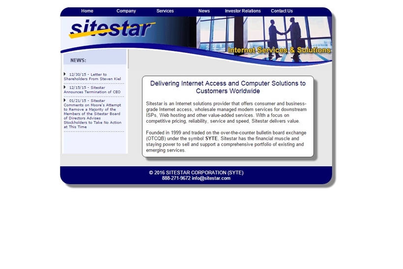 Executive Changes at Web Host and ISP Sitestar