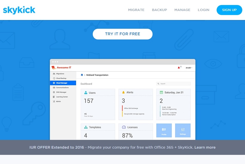 Cloud Management Software Company SkyKick Announces Cloud Backup Option