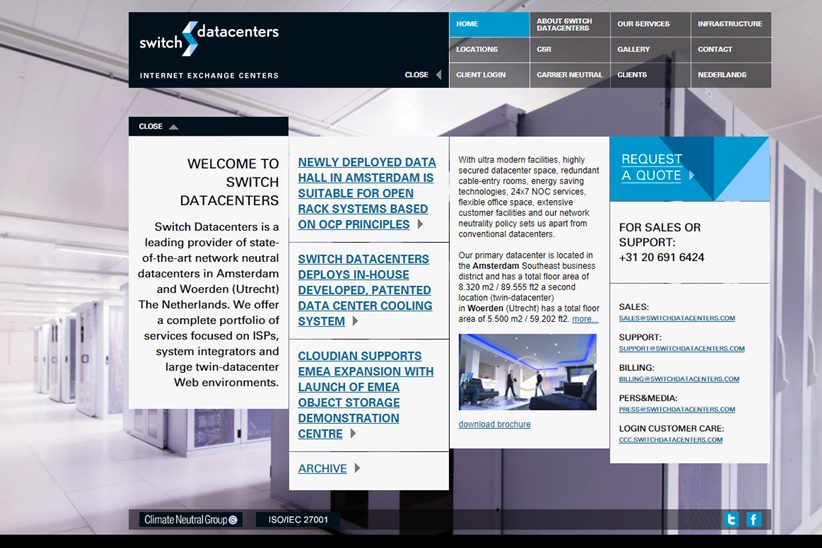 Colocation Facilities Provider Switch Datacenters Announces Data Center-as-a-Service Program