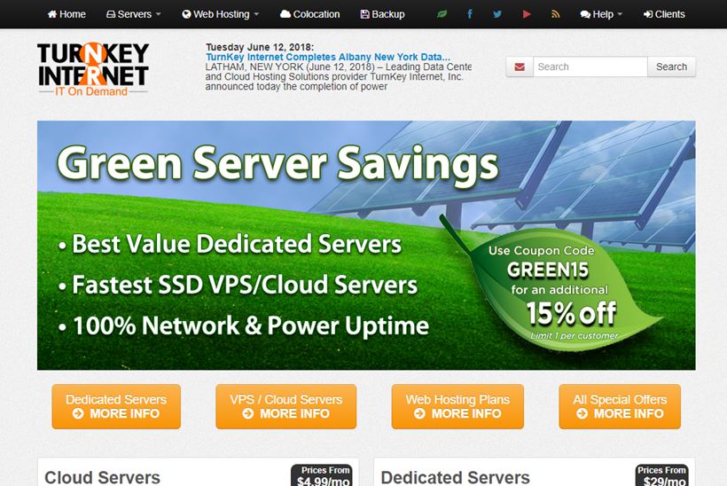 Cloud Hosting Solutions Provider TurnKey Expands and Upgrades Data Center