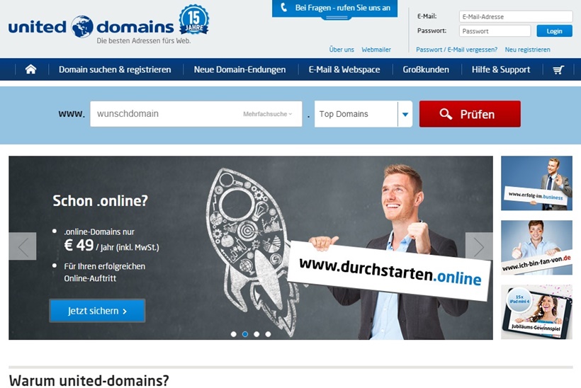 German Domain Registrar united-domains Adopts SpamExperts’ Email Security Solutions