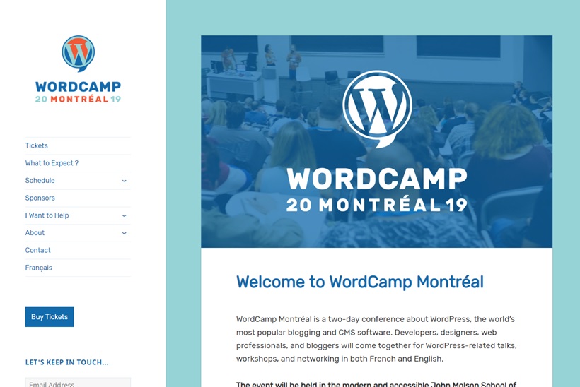 WordCamp Montréal Takes Place August 10-11, 2019