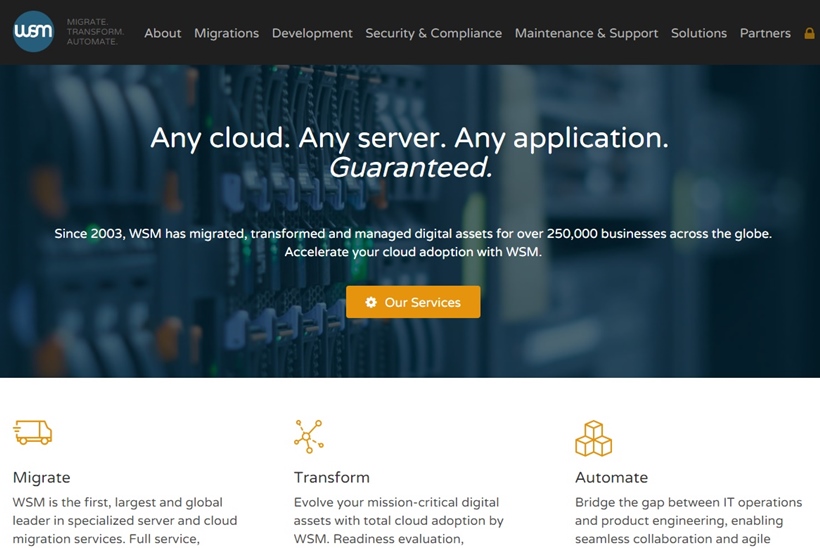 Specialized Services and Solutions Integrator WSM Launches Tool That Estimates Costs of Moving Workloads to the Cloud